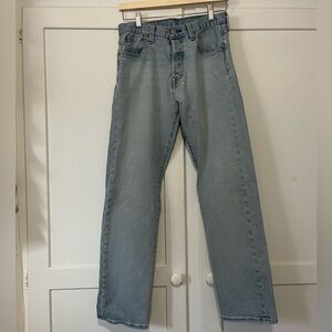Levi’s 501 Button Fly Jeans Light Wash W29 L30 Classic Straight